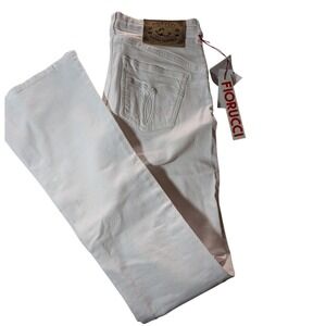 Fiorucci Naomi Campbell Jeans Flare White Denim‎ Pants New With Tags Size 26